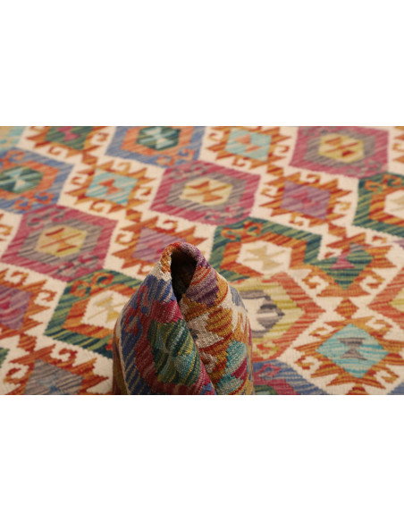 Kilim 198x302 Cm Kilim, Afghanistan, Lana Cardata A Mano