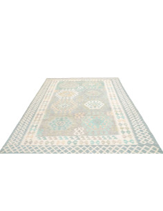 Rug Kilim Afghanistan 202x297 Sky Blue Turquois 2