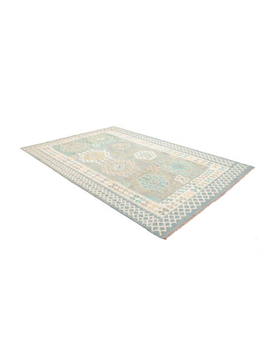 Rug Kilim Afghanistan 202x297 Sky Blue Turquois