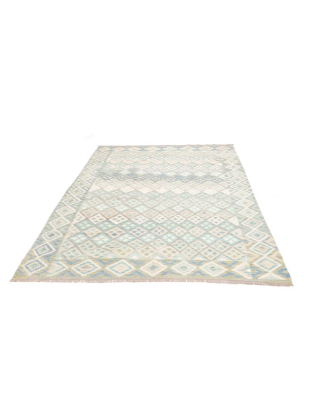 Tappeto Kilim Afghanistan 182x250 Blu Azzurro
