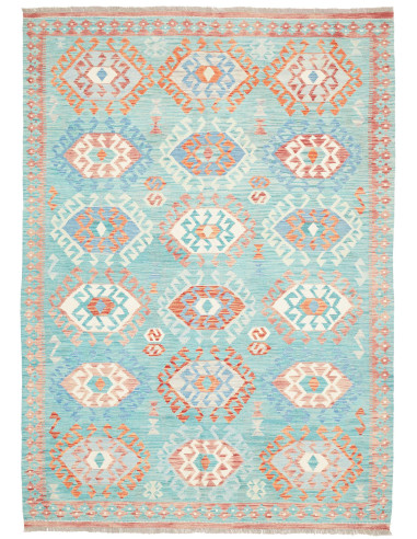Rug Kilim Afghanistan 170x244 Aqua Blue Terraco