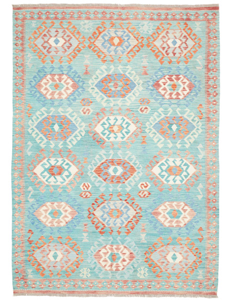 Rug Kilim Afghanistan 170x244 Aqua Blue Terraco