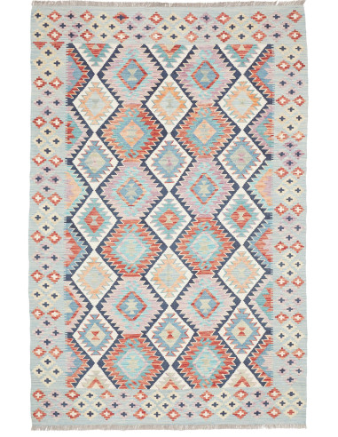 Rug Kilim Afghanistan 163x251 Sky Blue Terracot