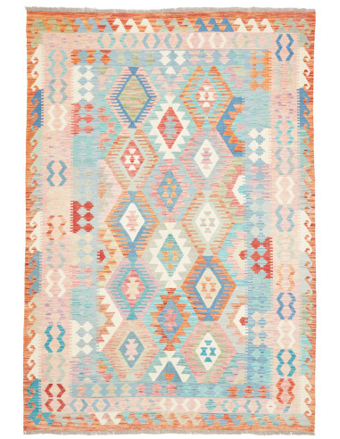 Rug Kilim Afghanistan 170x250 Pastel Blue Coral