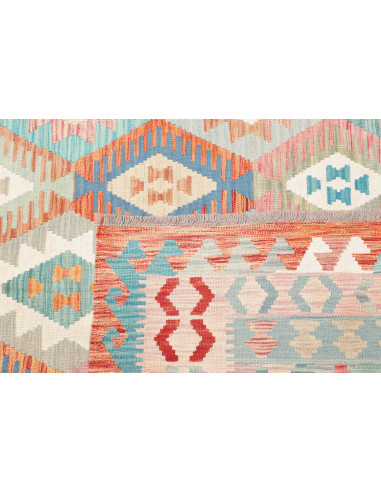 Rug Kilim Afghanistan 170x250 Pastel Blue Coral
