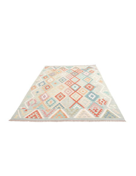 Tappeto Kilim Afghanistan 178x247 Azzurro Coral