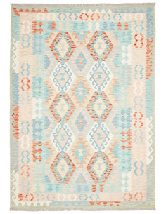 Rug Kilim Afghanistan 173x244 Light Blue Peach