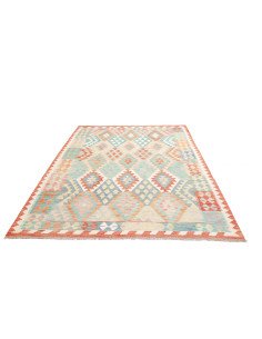 Tappeto Kilim Afghanistan 179x248 Azzurro Coral 2