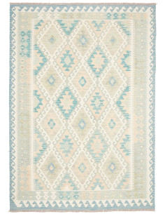 Rug Kilim Afghanistan 172x243 Aqua Blue Cream