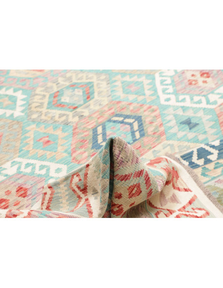 Rug Kilim Afghanistan 303x398 Aqua Light Pink