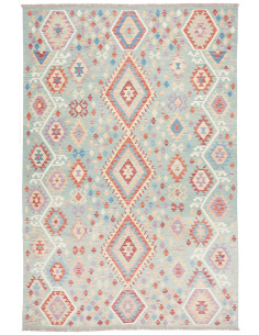 Rug Kilim Afghanistan 199x300 Aqua Blue Coral