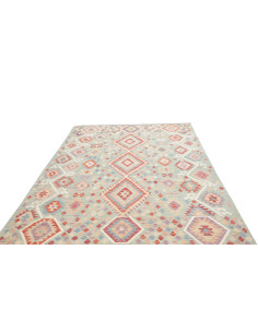 Rug Kilim Afghanistan 199x300 Aqua Blue Coral 2