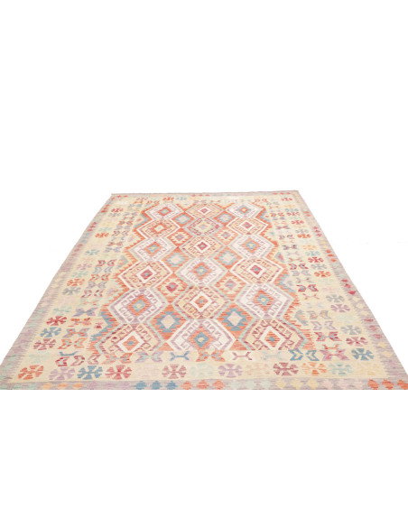 Rug Kilim Afghanistan 204x300 Cream Terracotta