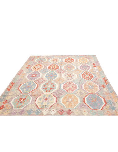 Tappeto Kilim Afghanistan 202x298 Grigio Chiaro