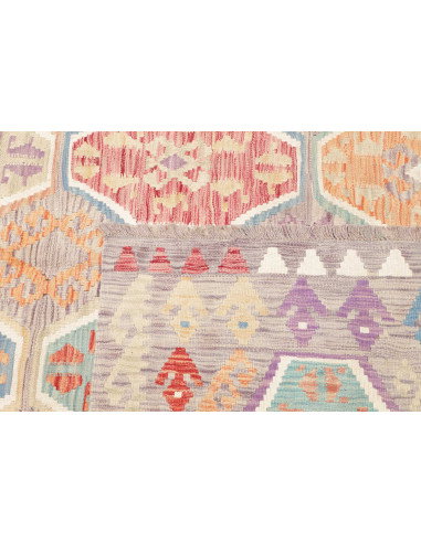 Tappeto Kilim Afghanistan 202x298 Grigio Chiaro