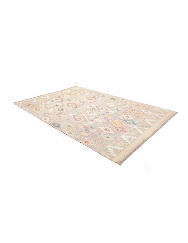 Tappeto Kilim Afghanistan 203x294 Greige Lavand