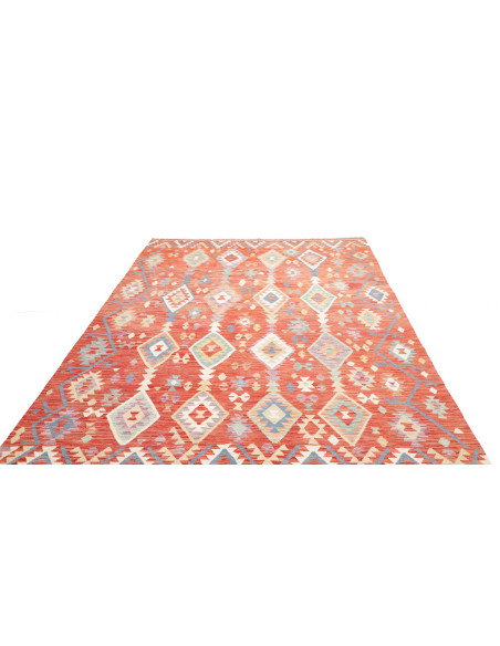 Tappeto Kilim Afghanistan 204x305 Rosso Terraco