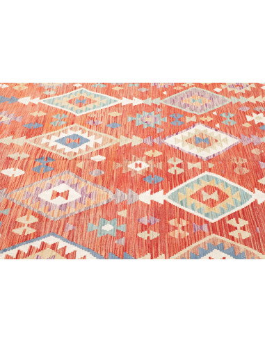 Rug Kilim Afghanistan 204x305 Terracotta Red Bu