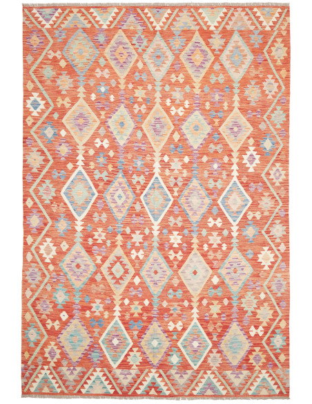 Tappeto Kilim Afghanistan 203x298 Arancio Bruci