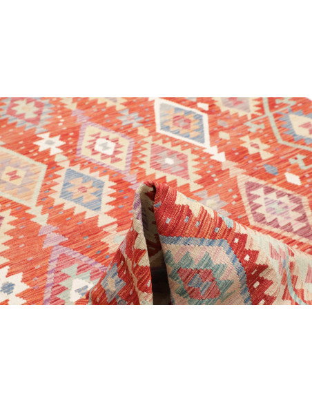 Tappeto Kilim Afghanistan 204x315 Rosso Mattone