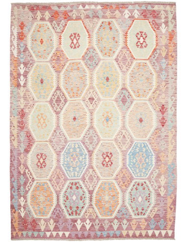 Rug Kilim Afghanistan 210x296 Mauve Pastel