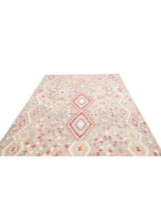 Tappeto Kilim Afghanistan 203x301 Grigio-lilla 2