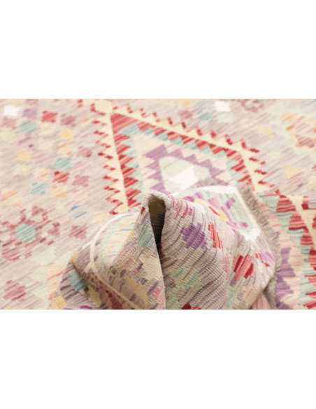 Tappeto Kilim Afghanistan 203x301 Grigio-lilla