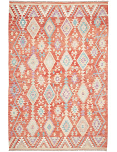 Tappeto Kilim Afghanistan 200x300 Arancio Terra