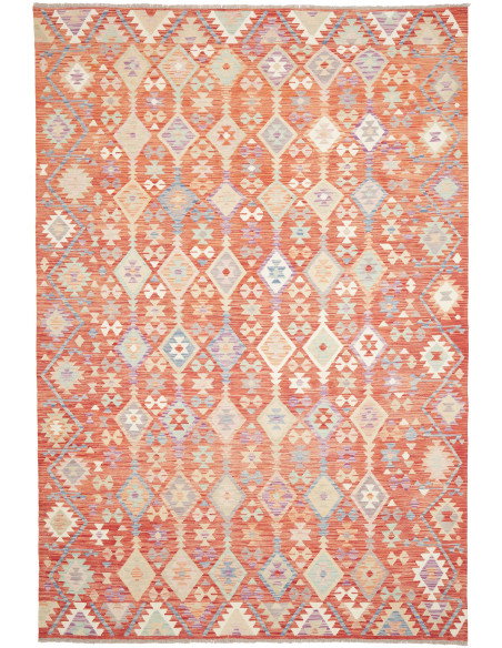 Rug Kilim Afghanistan 202x300 Terracotta Sky Bl