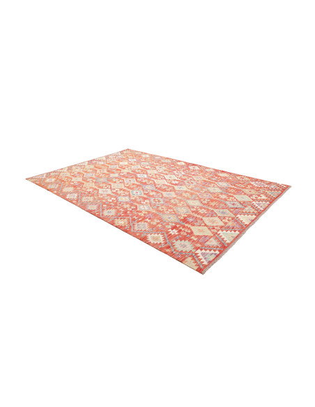 Tappeto Kilim Afghanistan 202x300 Terracotta Bl