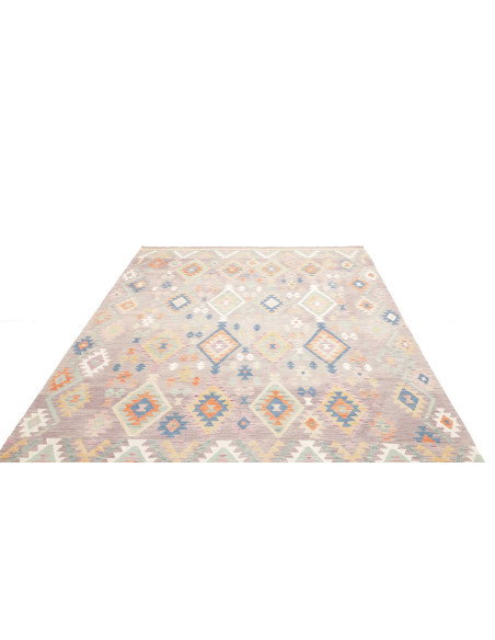 Rug Kilim Afghanistan 200x295 Lilac Grey Pastel