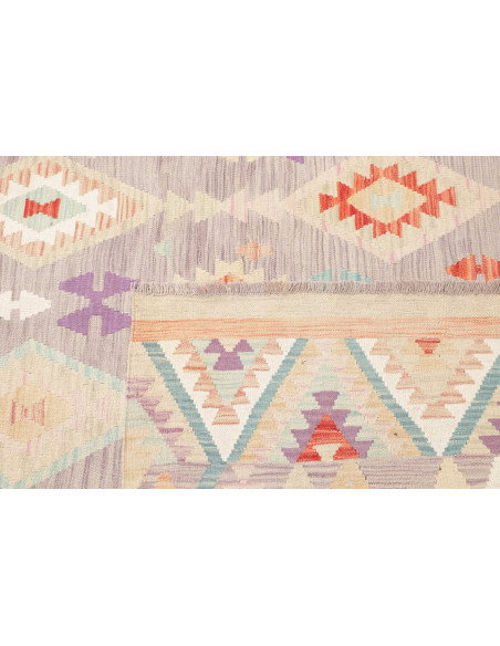 Tappeto Kilim Afghanistan 200x304 Grigio Tenue