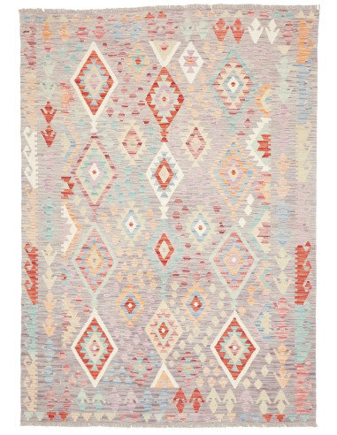 Tappeto Kilim Afghanistan 170x240 Grigio Con Ac