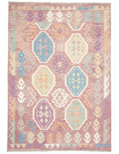 Tappeto Kilim Afghanistan 172x248 Rosa Antico A