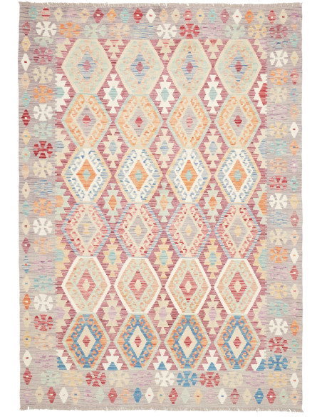 Rug Kilim Afghanistan 178x253 Lavender-grey Ter