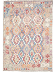 Rug Kilim Afghanistan 180x258 Lavender Grey Blu