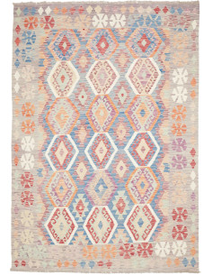 Tappeto Kilim Afghanistan 180x258 Grigio Lavand