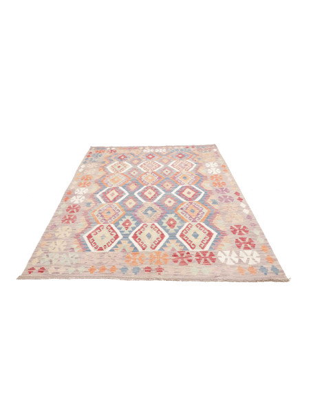 Tappeto Kilim Afghanistan 180x258 Grigio Lavand