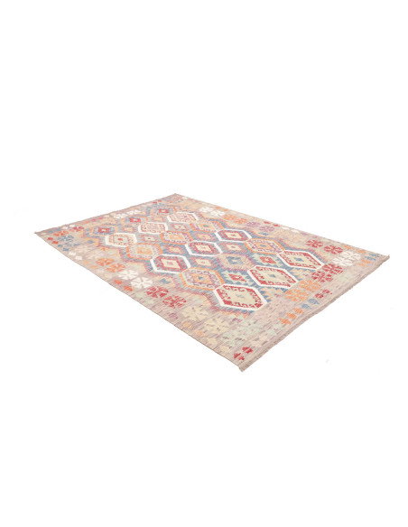 Tappeto Kilim Afghanistan 180x258 Grigio Lavand