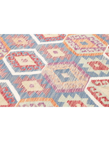 Rug Kilim Afghanistan 180x258 Lavender Grey Blu