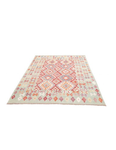 Tappeto Kilim Afghanistan 168x235 Azzurro Menta