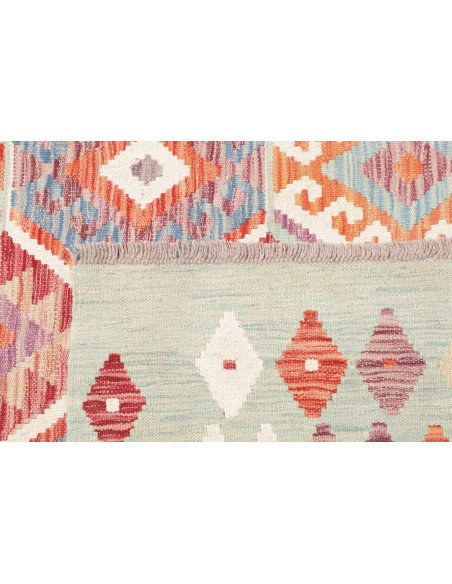 Rug Kilim Afghanistan 168x235 Mint Blue Red