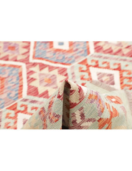 Rug Kilim Afghanistan 168x235 Mint Blue Red