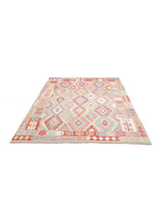 Tappeto Kilim Afghanistan 183x246 Grigio Tenue 2