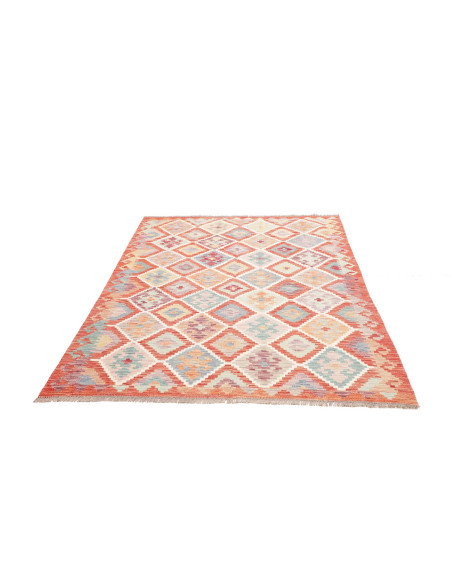 Tappeto Kilim Afghanistan 150x204 Arancione Mul