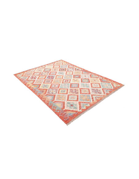 Tappeto Kilim Afghanistan 150x204 Arancione Mul