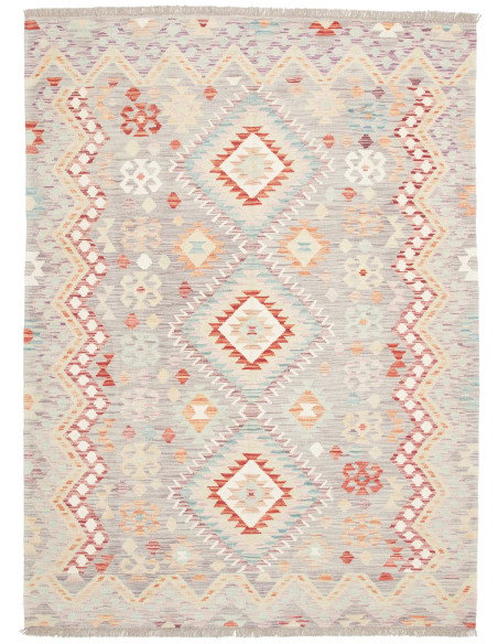 Tappeto Kilim Afghanistan 154x207 Grigio Chiaro