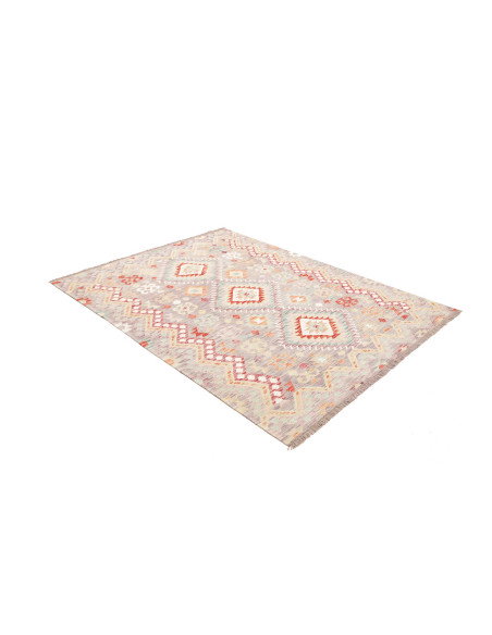 Tappeto Kilim Afghanistan 154x207 Grigio Chiaro