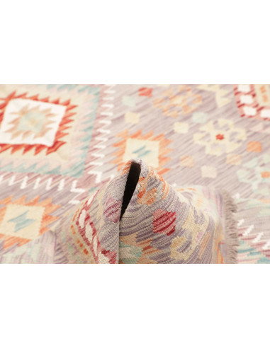 Tappeto Kilim Afghanistan 154x207 Grigio Chiaro