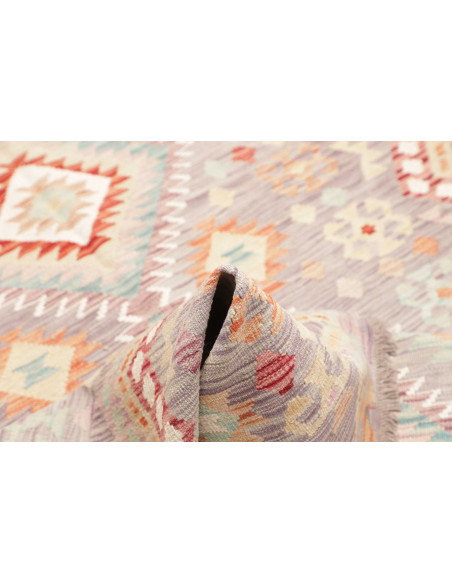 Tappeto Kilim Afghanistan 154x207 Grigio Chiaro